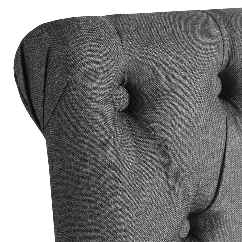 Scaune de sufragerie, 6 buc., gri închis, material textil