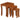 Set mese suprapuse,3 piese,lemn masiv acacia, 50x35x50 cm, maro