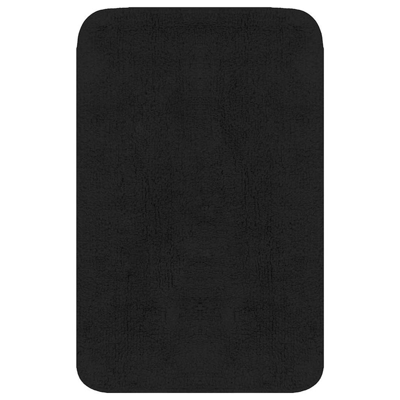 Set covorașe baie, 3 buc., antracit, material textil