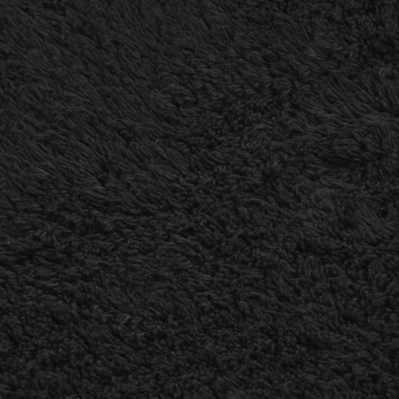 Set covorașe baie, 3 buc., antracit, material textil