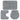 Set covorașe baie, 3 piese, gri, material textil