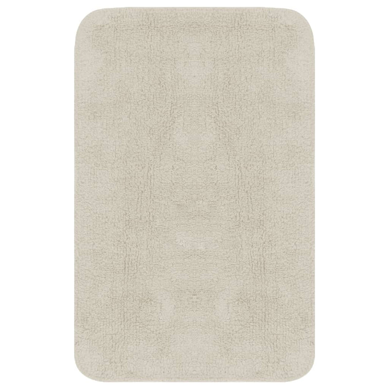 Set covorașe baie, 3 piese, alb, textil