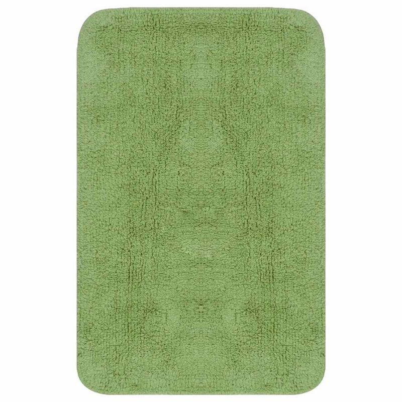 Set covorașe baie, 3 piese, verde, textil