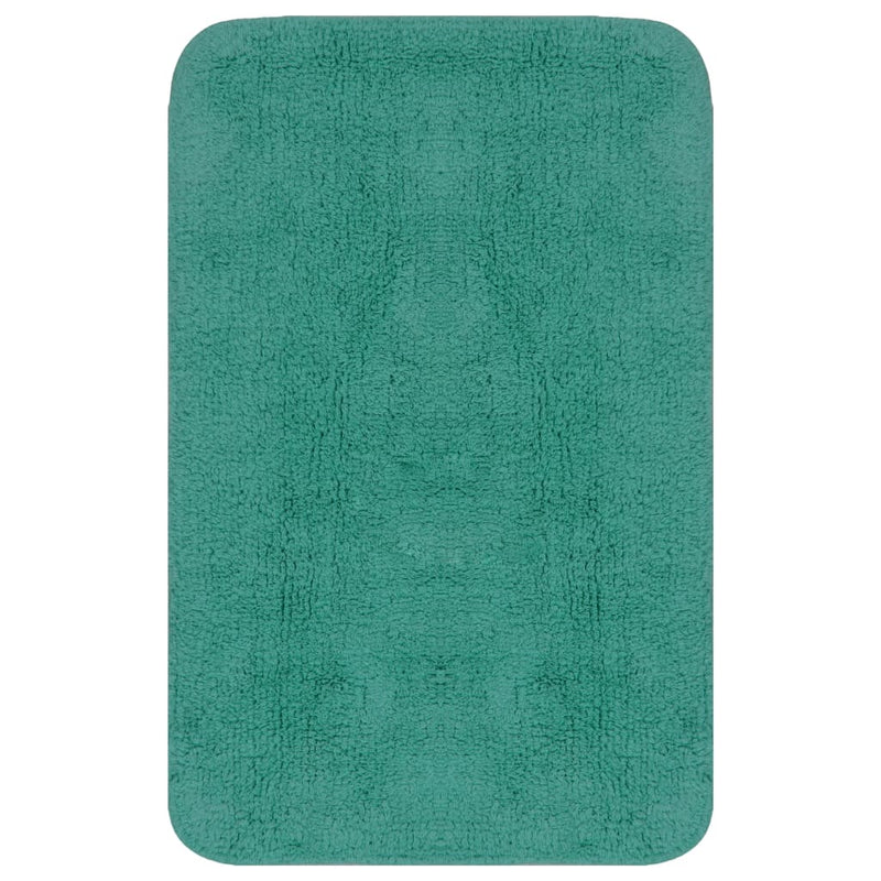 Set covorașe baie, 2 buc., textil, turcoaz