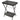 Măsuță de ceai pliabilă stil vintage negru 58x35x72 cm metal