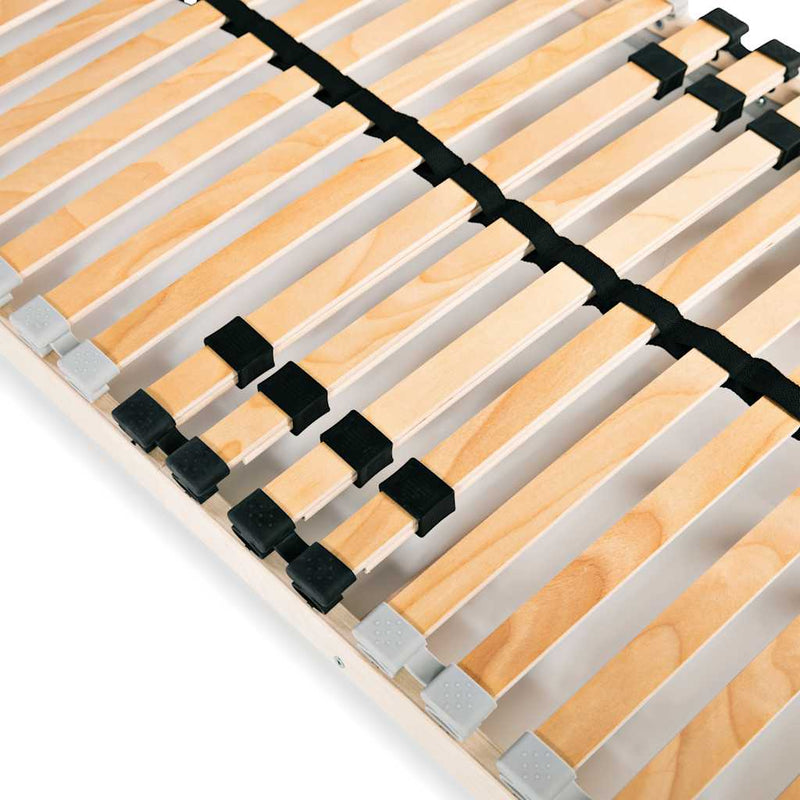 Bază pat cu șipci, 28 șipci, 7 zone, 90x200 cm