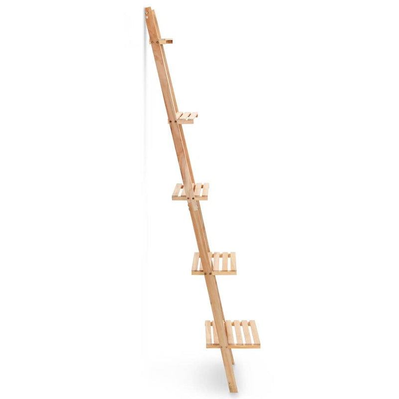 Raft de perete tip scară, lemn de cedru, 41,5 x 30 x 176 cm