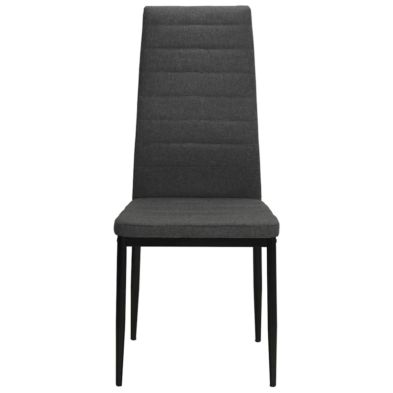 Scaune de bucătărie, 2 buc., gri închis, material textil