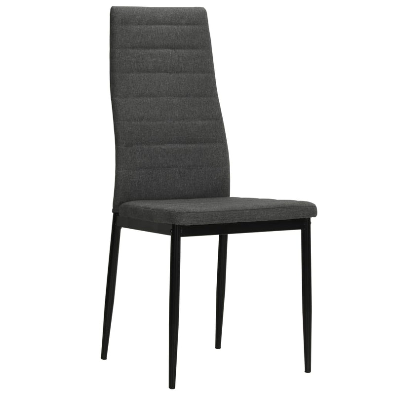 Scaune de bucătărie pivotante, 4 buc., gri închis, textil