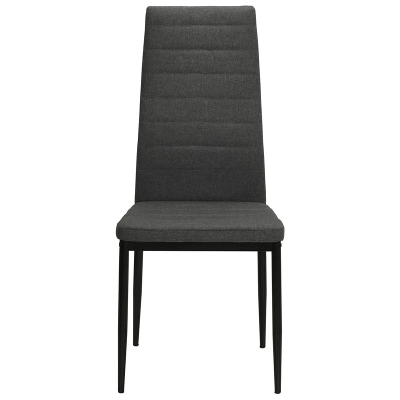 Scaune de bucătărie pivotante, 4 buc., gri închis, textil