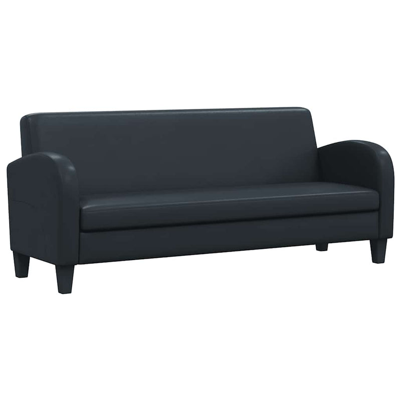Set canapea 2 buc. Piele artificială Negru