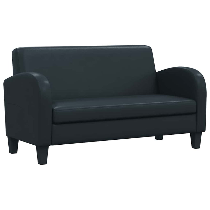Set canapea 2 buc. Piele artificială Negru