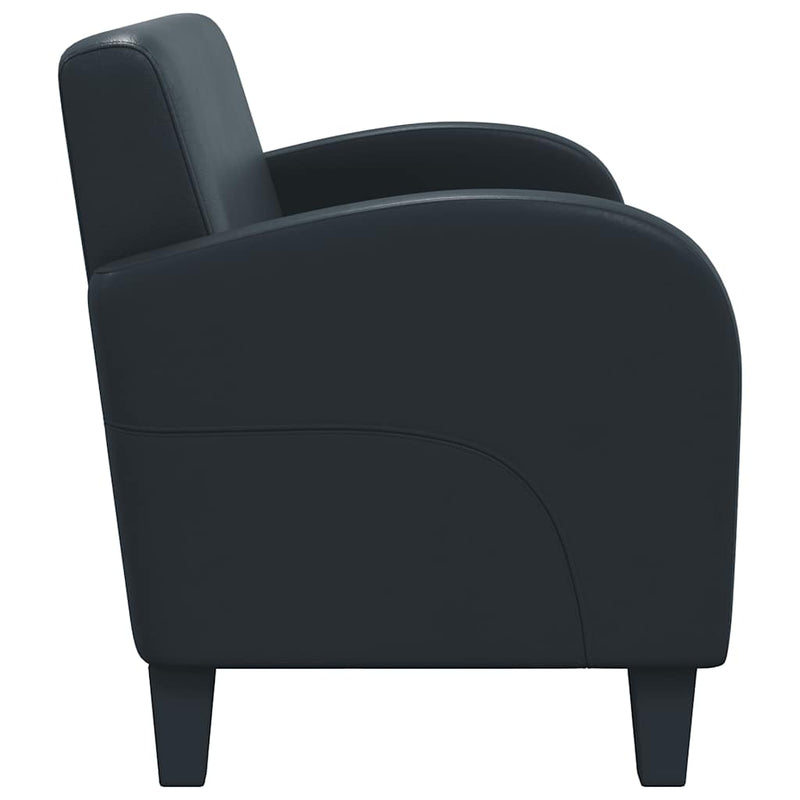 Set canapea 2 buc. Piele artificială Negru