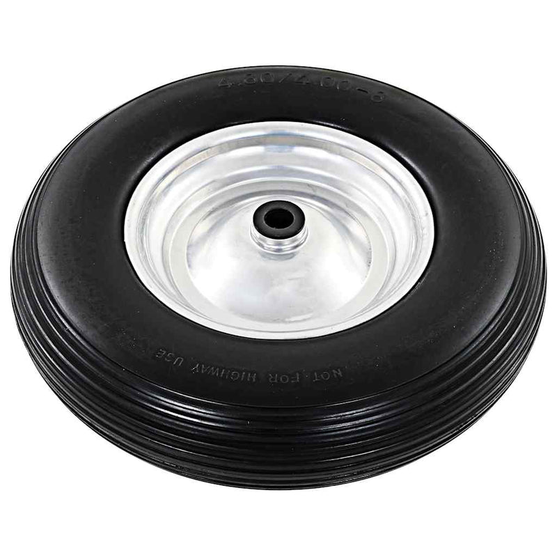 Roată de roabă cu osie, 4.00-8, PU solid, 390 mm