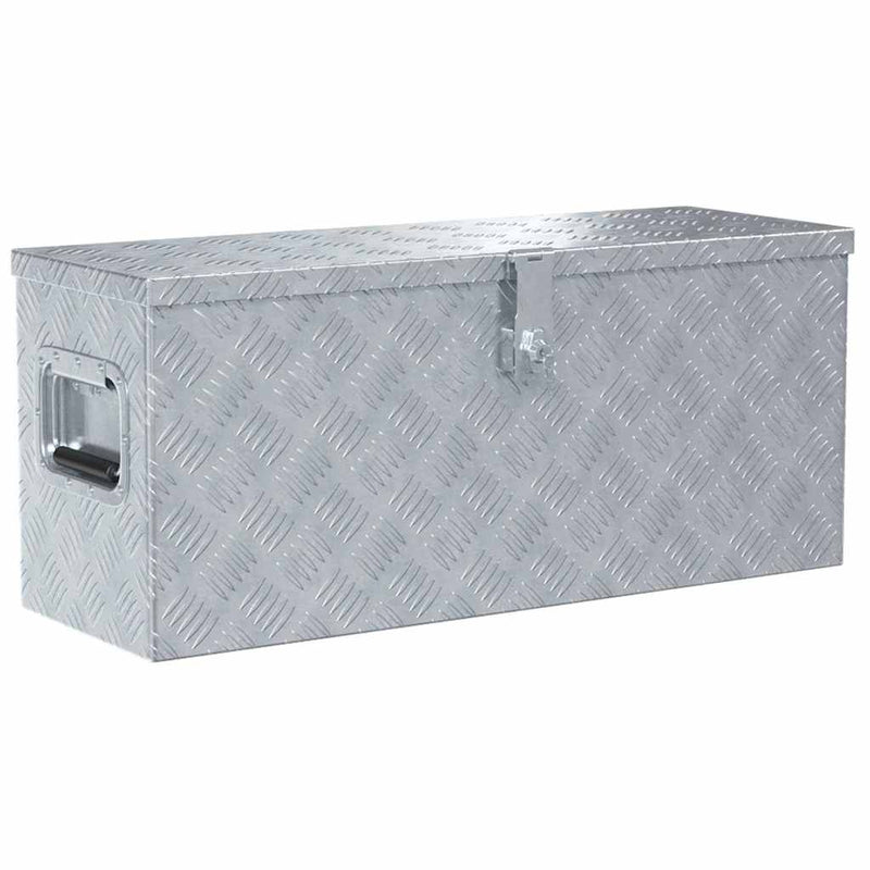 Cutie din aluminiu, 76,5 x 26,5 x 33 cm, argintiu
