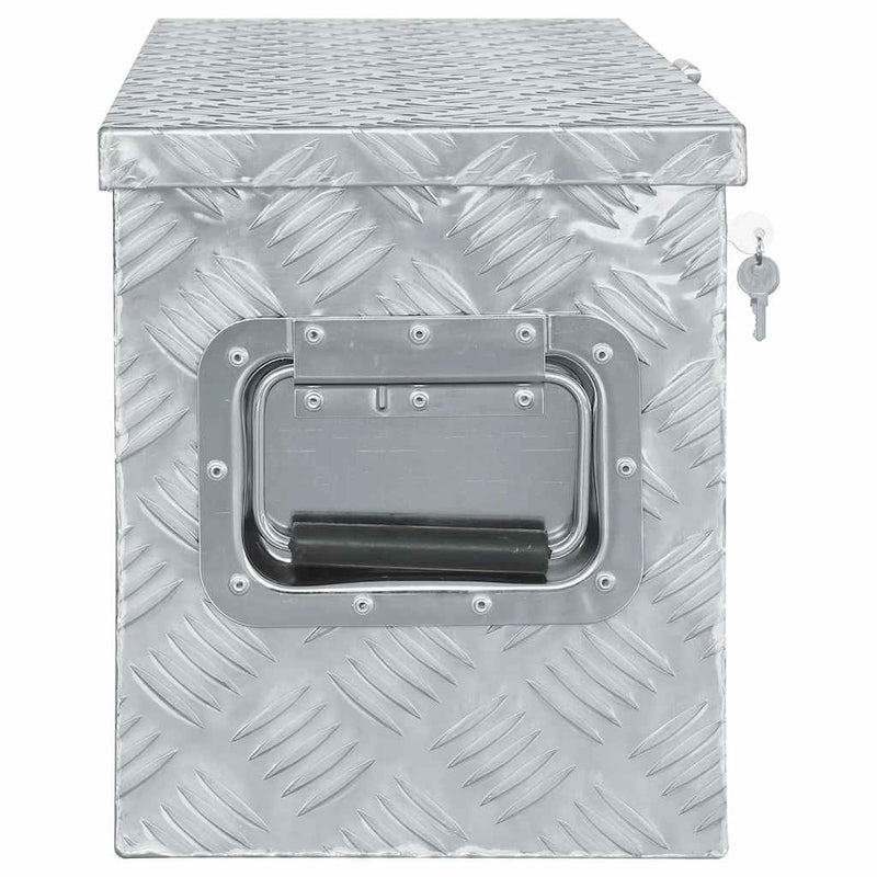 Cutie din aluminiu, 76,5 x 26,5 x 33 cm, argintiu