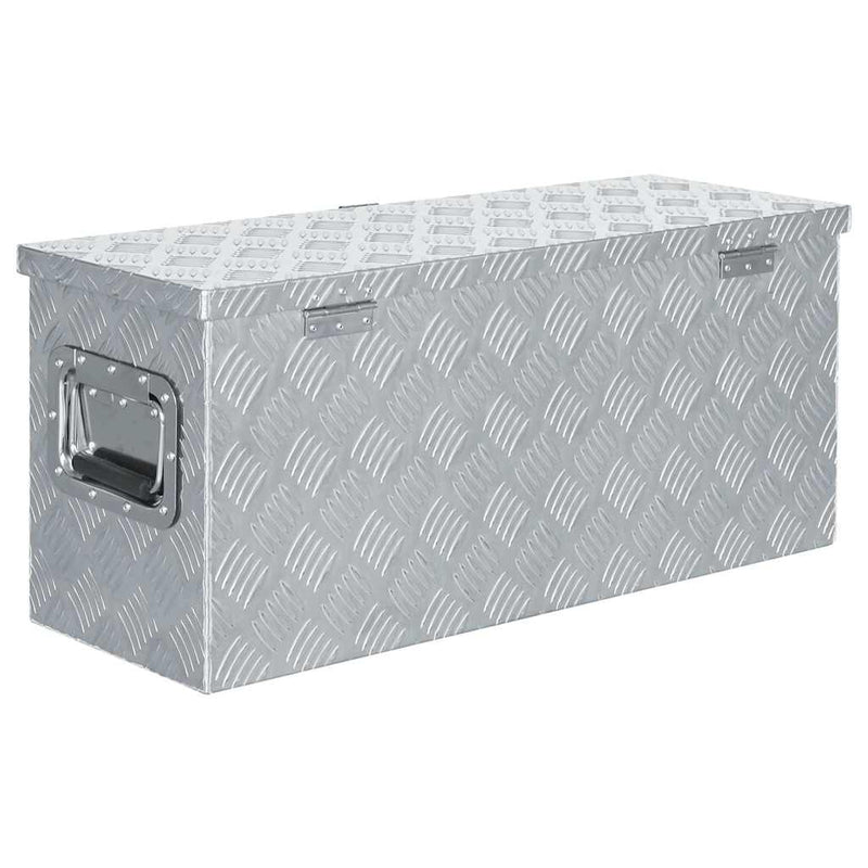 Cutie din aluminiu, 76,5 x 26,5 x 33 cm, argintiu
