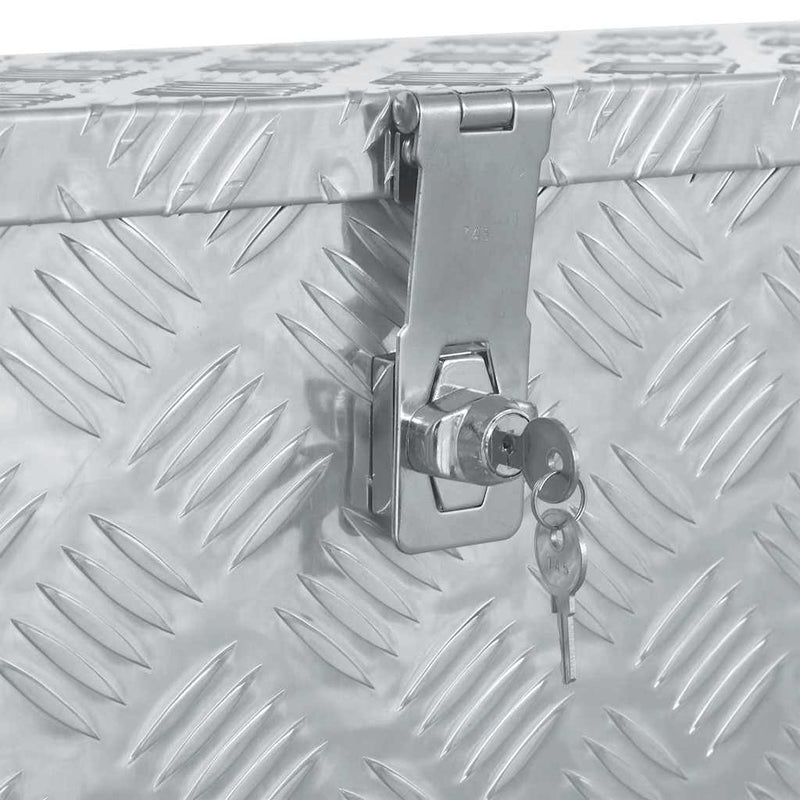 Cutie din aluminiu, 76,5 x 26,5 x 33 cm, argintiu