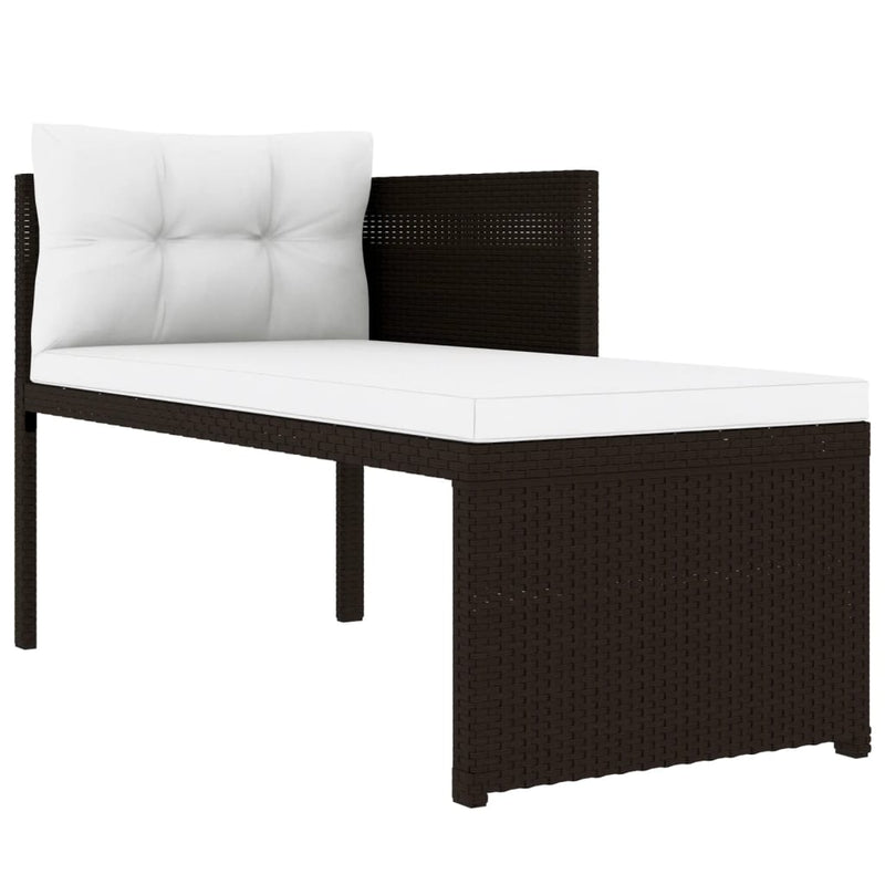 Set mobilier de grădină, 4 piese, maro, poliratan