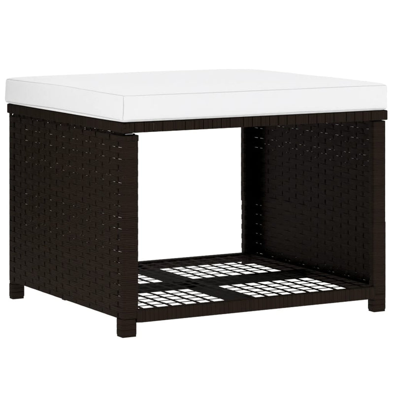 Set mobilier de grădină, 4 piese, maro, poliratan