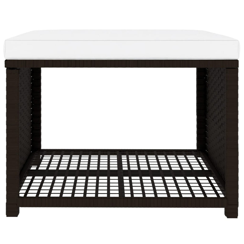 Set mobilier de grădină, 4 piese, maro, poliratan