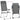 Scaune de camping pliante, 2 buc, gri, aluminiu