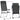 Scaune de camping pliante, 2 buc., negru, aluminiu