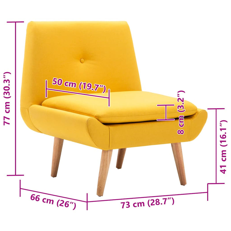 Fotoliu, galben, material textil