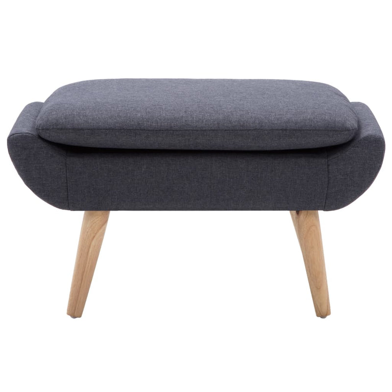Taburet, tapițerie din material textil, 73x43x42 cm, gri închis