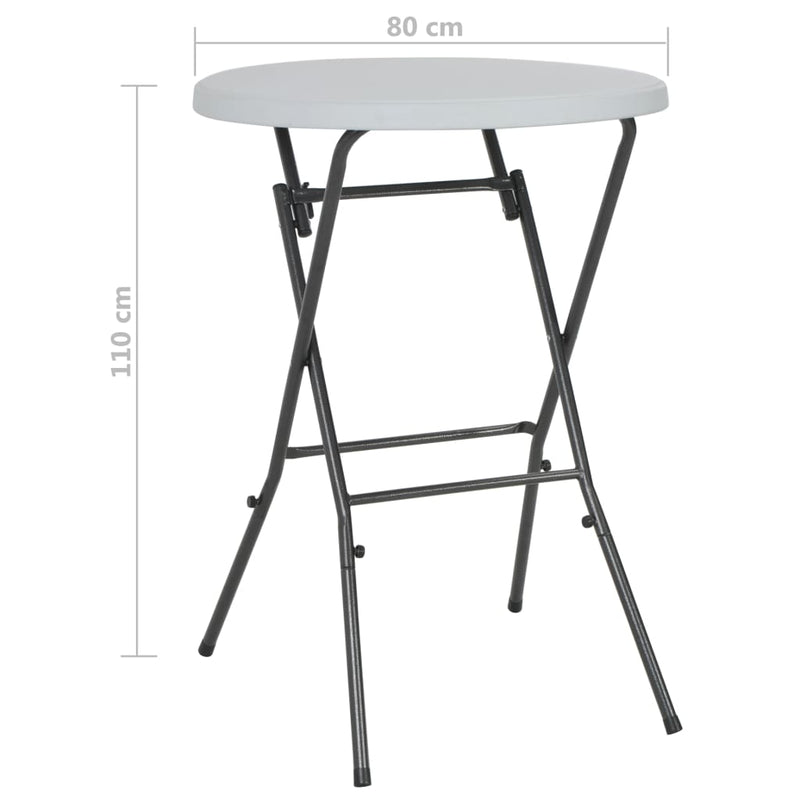 Masă de bar pliabilă, alb, 80 x 110 cm, HDPE
