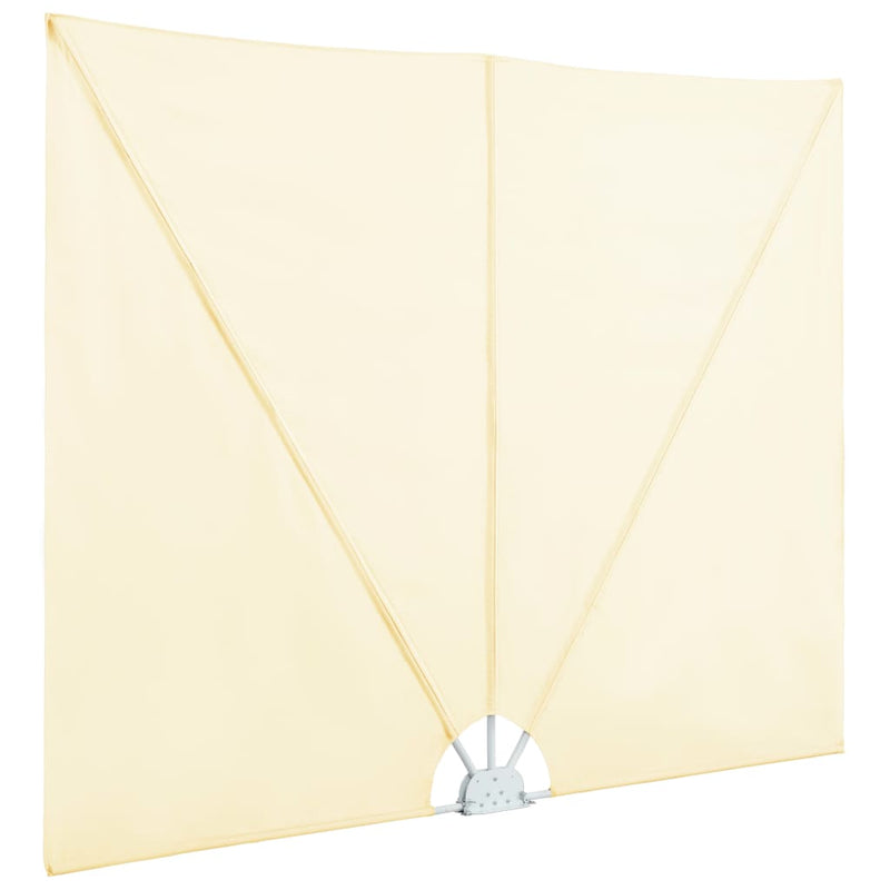 Copertină laterală pliabilă de terasă, crem, 400x200 cm