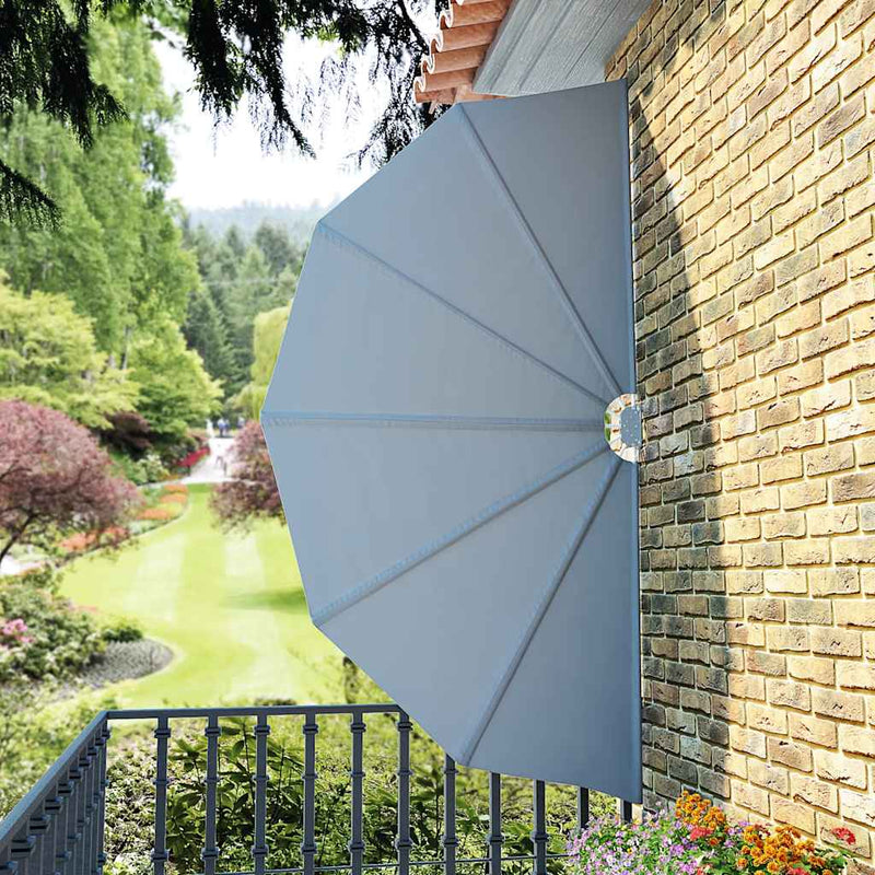Copertină laterală pliabilă de terasă, gri, 160 cm