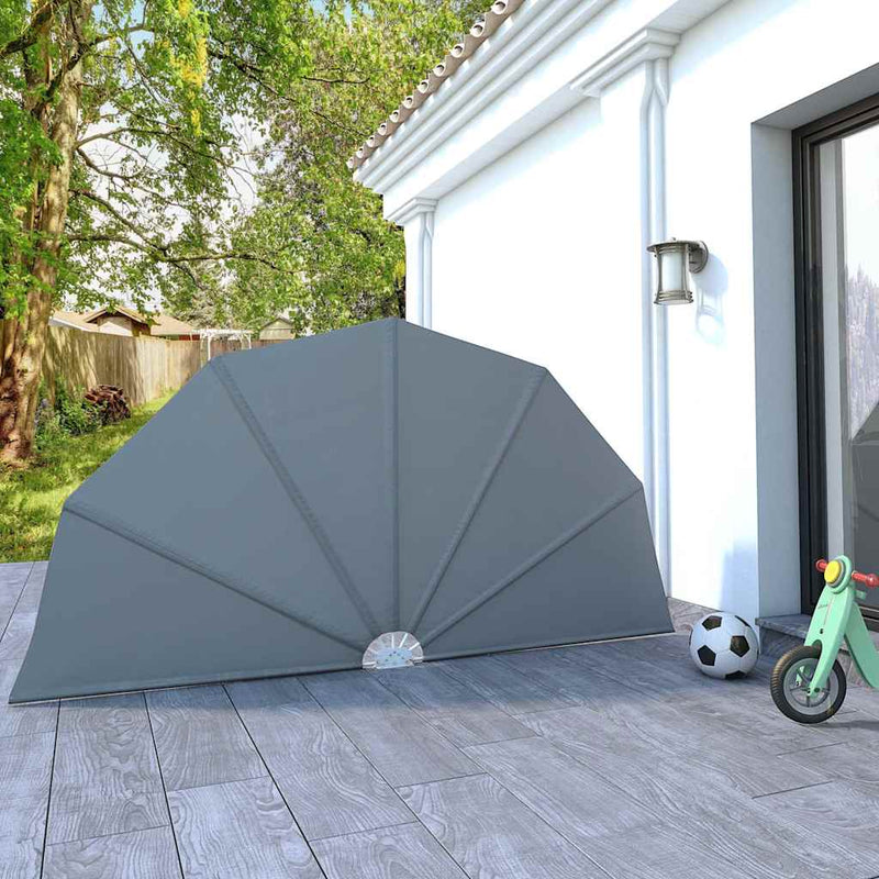 Copertină laterală pliabilă de terasă, gri, 160 cm
