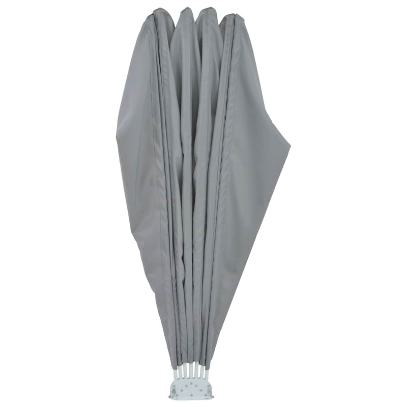 Copertină laterală pliabilă de terasă, gri, 200 cm