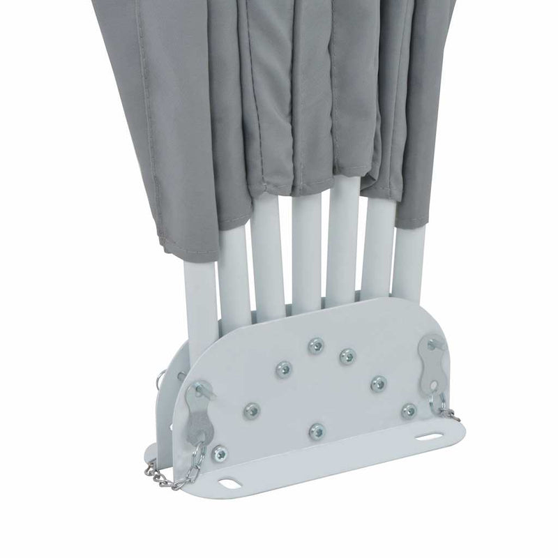 Copertină laterală pliabilă de terasă, gri, 200 cm