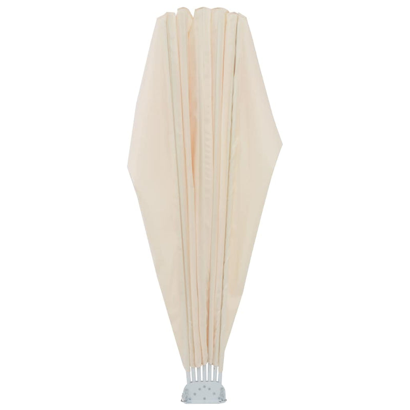 Copertină laterală pliabilă de terasă, crem, 160 cm