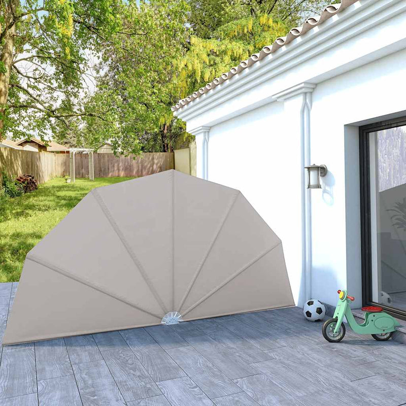 Copertină laterală pliabilă de terasă, crem, 200 cm