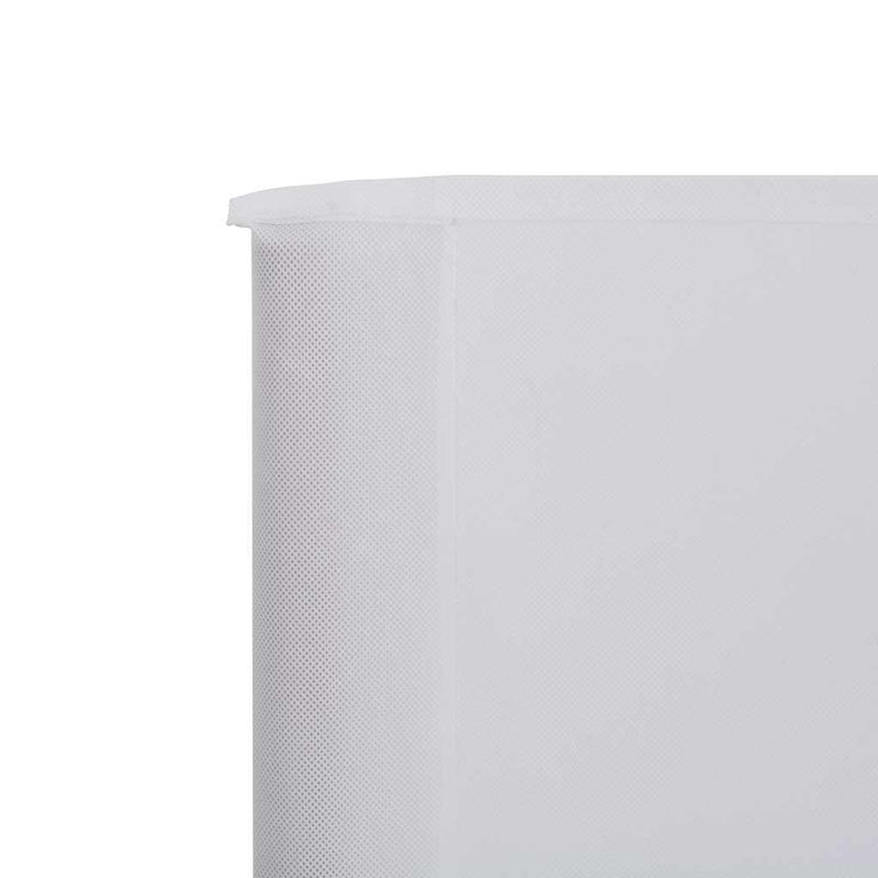 Paravan anti-vânt cu 6 panouri, alb, 800 x 80 cm, textil