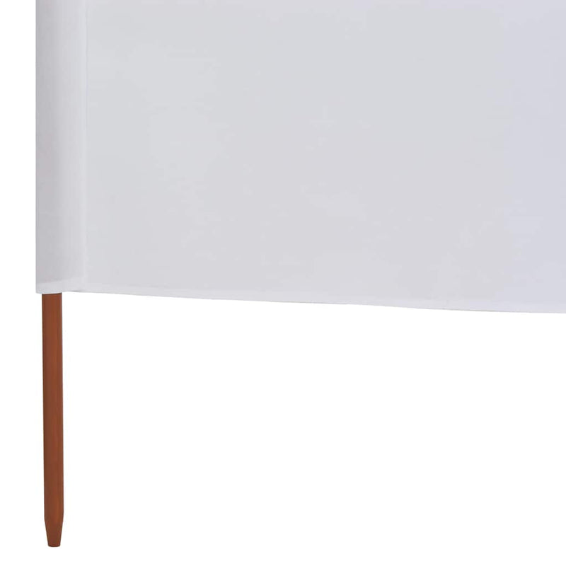 Paravan anti-vânt cu 6 panouri, alb, 800 x 80 cm, textil