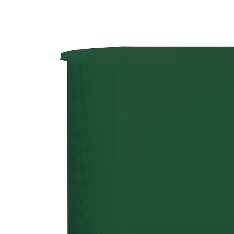 Paravan anti-vânt cu 6 panouri, verde, 800 x 80 cm, textil