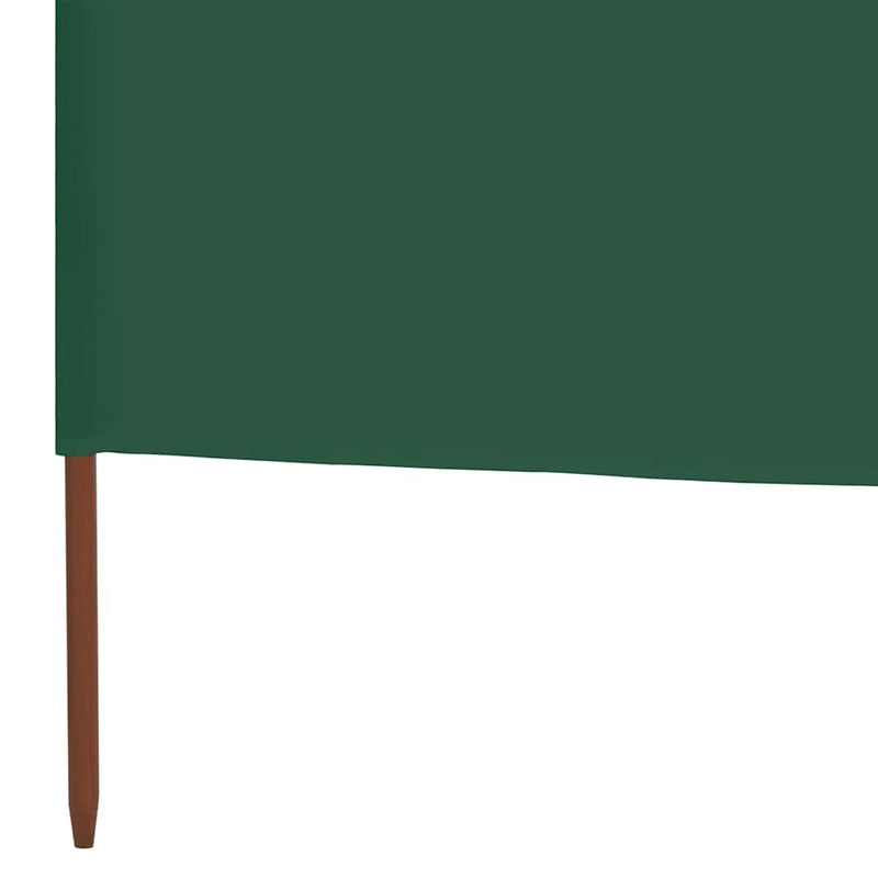 Paravan anti-vânt cu 6 panouri, verde, 800 x 80 cm, textil