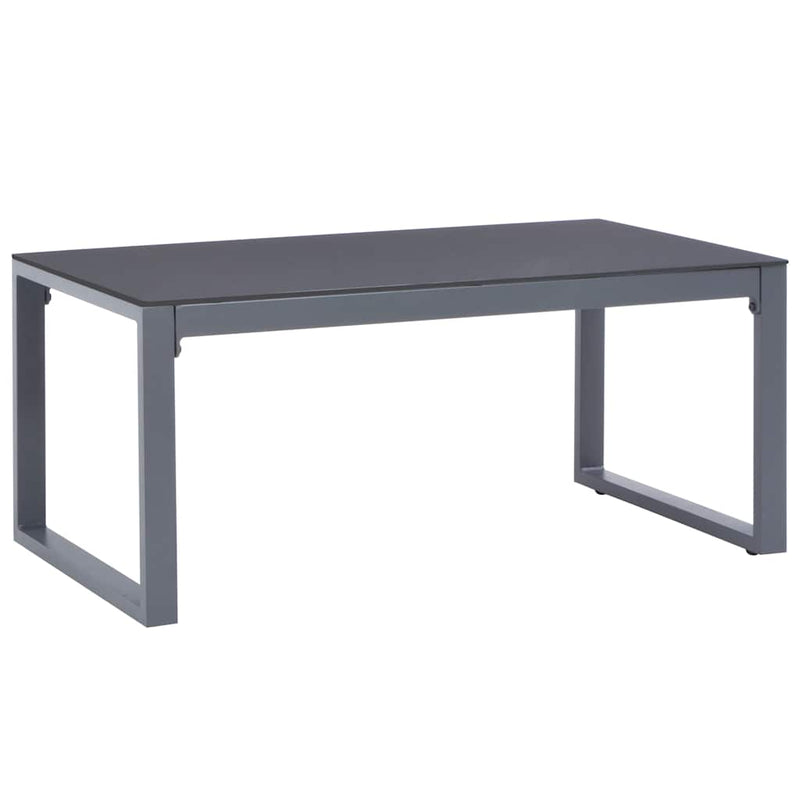 Set mobilier de grădină cu perne 3 piese negru aluminiu