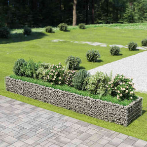 Strat înălțat gabion, 450 x 90 x 50 cm, oțel galvanizat