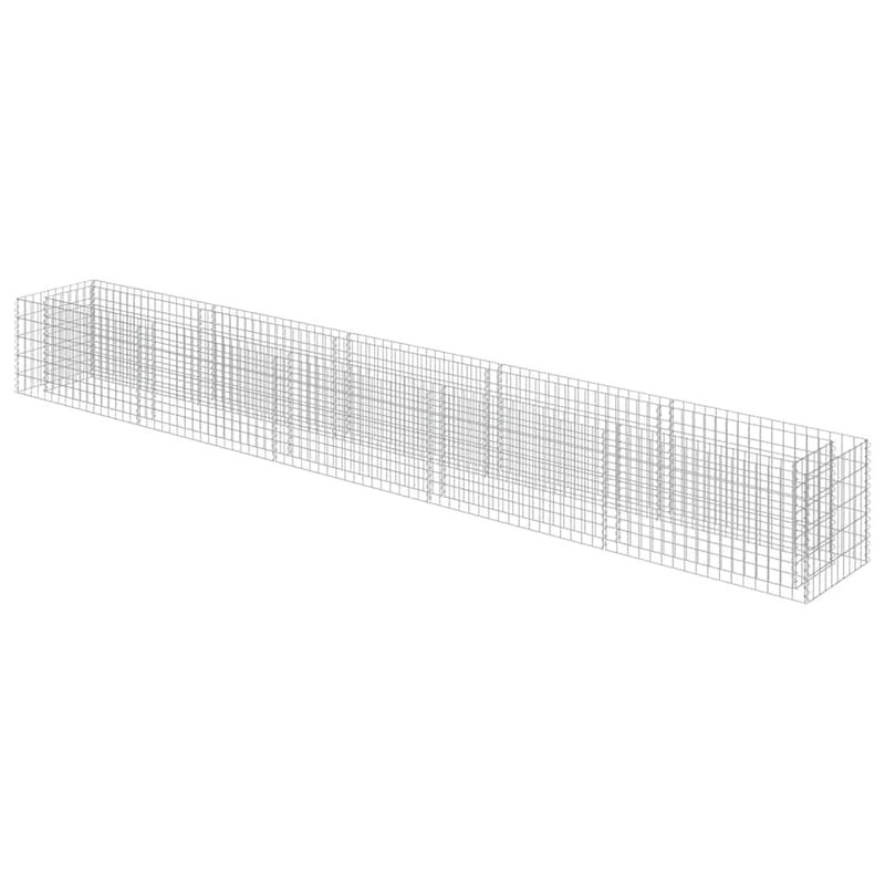 Strat înălțat gabion, 450 x 50 x 50 cm, oțel galvanizat