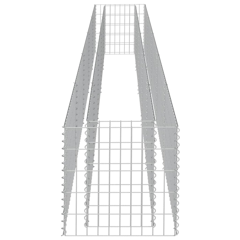 Strat înălțat gabion, 450 x 50 x 50 cm, oțel galvanizat