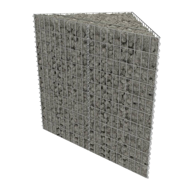 Strat înălțat gabion, 75x75x100 cm, oțel galvanizat