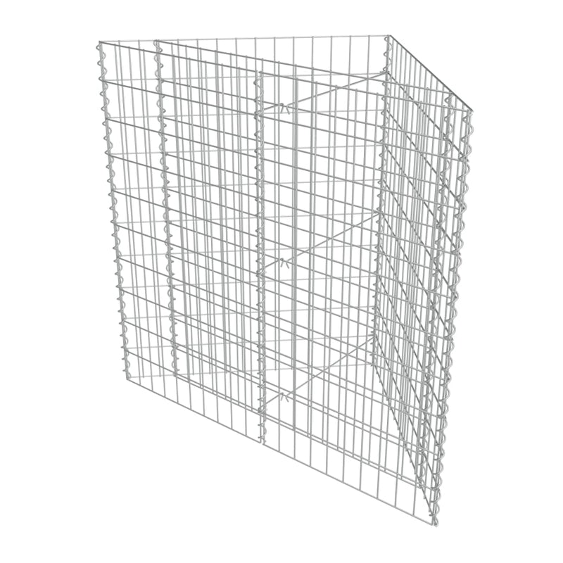 Strat înălțat gabion, 75x75x100 cm, oțel galvanizat