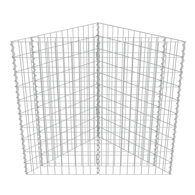Strat înălțat gabion, 75x75x100 cm, oțel galvanizat
