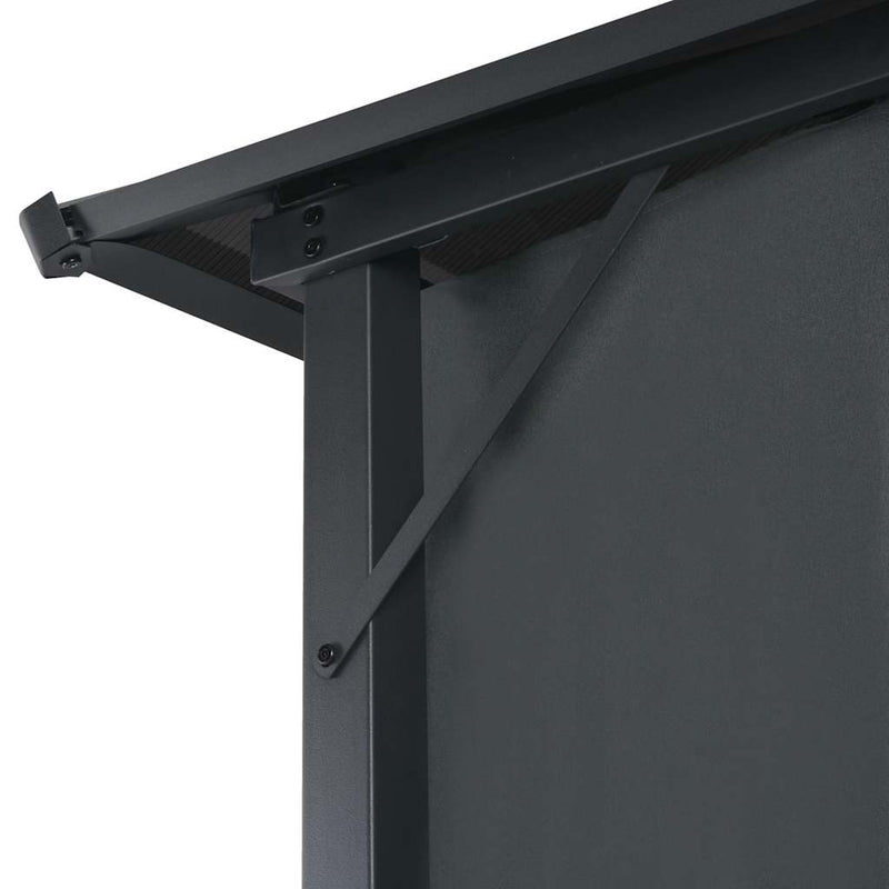 Pavilion cu perdea, negru, 3 x 3 m, aluminiu