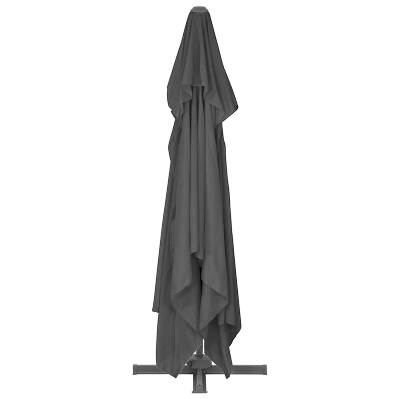 Umbrelă de grădină cu consolă și stâlp din aluminiu, antracit, 400x300 cm